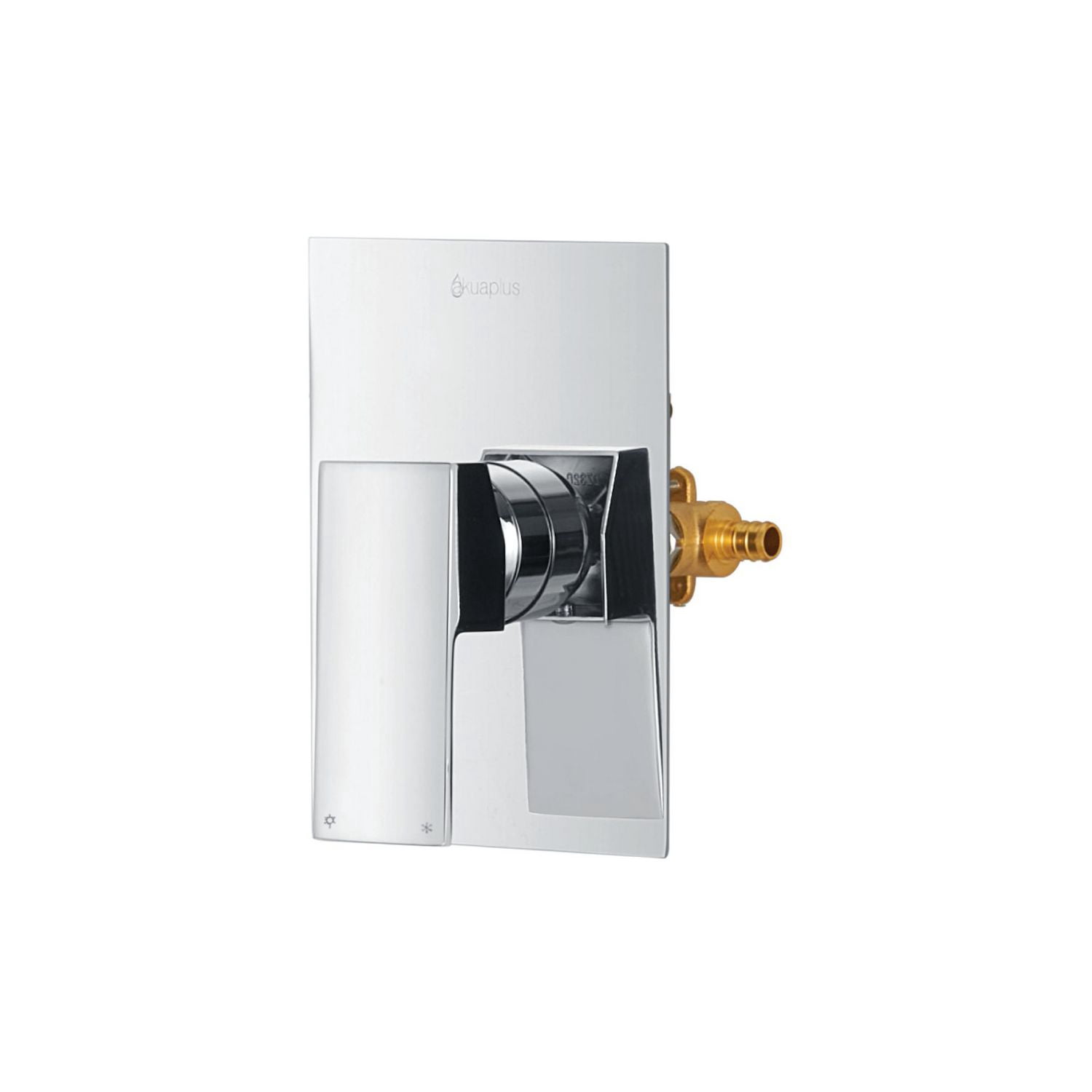 The akuaplus® - LILA pressure balance valve faucet 1/2 in. PEX with flexible hand shower and shower head, Chrome finish