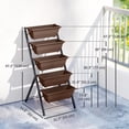thumbnail image 3 of Outsunny Jardinière Surélevée à 5 Niveaux avec Trous de Fuite pour l'Extérieur, Brun, 3 of 10