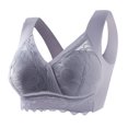 thumbnail image 1 of Timegard Bras for Women Plus Size Lace No Underwire Back Smoothing Full Support Comfortable Everyday Bralette, 1 of 2