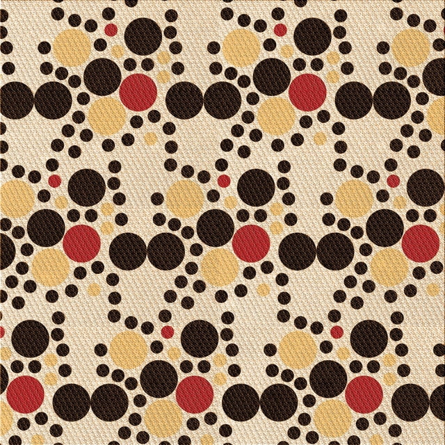 Ahgly Tapis d'Intérieur Lavable en Machine Carré Transitionnel Rouge Brun, 7 Pieds Carré