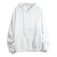 thumbnail image 1 of Chandail à Capuchon Femme Automne Uni à Fermeture Éclair Chandail à Capuchon de Base Veste à Capuchon Tendance Mode Urbaine Grande Taille Disponible Chandail à Col Rond Femme Blanc TG, 1 of 3