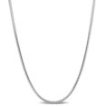 thumbnail image 1 of Miabella Sterling Silver Herringbone Chain Necklace, 1 of 5