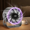 thumbnail image 2 of Big Savings! Desktop Electric Fan with 100 Speed Settings, High-Speed Circulation Fan for Household or Office Use, Rechargeable Digital Fan with Night Light Function for Comfort, 2 of 7