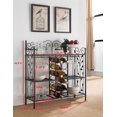 thumbnail image 4 of Kings Brand Furniture Table Console en Métal Casier à Vin Buffet Serveur, 4 of 10