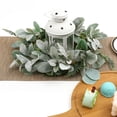 thumbnail image 3 of Flexible Flocked Lamb's Ear Leaf Vine Garland for Wreath Making, Spring Home Decor & Money Leaf Wall Hanging, Bendable Rattan Decoration, 3 of 6