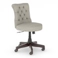 thumbnail image 1 of Bush Key West Chaise de Bureau en Tissu à Dossier Mi-Haut avec Hauteur Réglable, Gris Pâle, 1 of 7