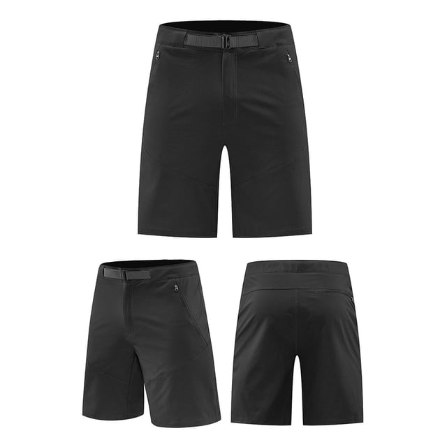 Sentmoon Mens Golf Shorts Breathable High Waist Running Shorts Straight Solid Color 2025 Summer Swim Trunks Side Pockets Stylish for Running Workout Black L