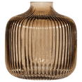 thumbnail image 1 of Bouclair Brown Ribbed Decorative Glass Vase, 1 of 2