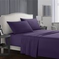 thumbnail image 1 of Topcobe Solid Color Bed Sheet Set for Adults Teens, Queen Size Purple, 1 of 4