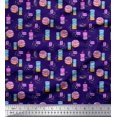 thumbnail image 1 of Soimoi Moss Georgette Fabric Donuts Food Fabric Prints By Yard 42 Inch Wide, 1 of 5