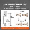 thumbnail image 2 of KFFKFF Double Door Handle Set, Double Door Lock Set with Reversible Handle Lever, Satin Nickel Square Door Lever, Heavy Duty Double Front Door Handle Set with Dummy, 2 of 9