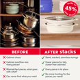 thumbnail image 4 of Dash Stacks Stacking Cookware Set with Electric Burner - Features CleanCoating Ceramic Nonstick Coating - Versatile Nestable Pieces - Convenient Storage - Cream 8-Piece, 4 of 5