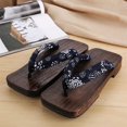 thumbnail image 3 of ZheElen Japanese Clogs Slippers Geta Sandals Flip Flops for Men Women 36 Blue Square Size 42 1Set, 3 of 6