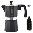 thumbnail image 1 of Grosche Milano 6-cup Espresso Maker with Frother, Black, 1 of 6