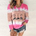 thumbnail image 1 of Hauts d'Été pour Femmes Imprimé à Nouer Patchwork T-Shirt à Col Rond T-Shirt Décontracté Blouse Hauts Blouses Grande Taille pour Femmes en Liquidation, 1 of 7