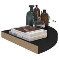 thumbnail image 4 of vidaXL Floating Corner Shelves 2 pcs Black 35x35x3.8 cm MDF, 4 of 4