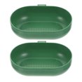 thumbnail image 1 of Miangastore 2Pcs Plastic Birds Shower Basins Parrot Washing Boxes Multifunction Pet Basins (Green), 1 of 8