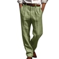 thumbnail image 1 of AherBiu Pantalon Habillé pour Homme Rétro à Taille Extensible, Jambe Droite, avec Poches, Pantalon Classique Ajusté, 1 of 5