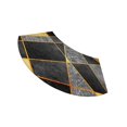thumbnail image 4 of Abbracc Bathroom Rug Bath Mat Fan Shaped Foot Rug Soft Absorbent Shower Rug Bath Rug Black Gold, 4 of 9