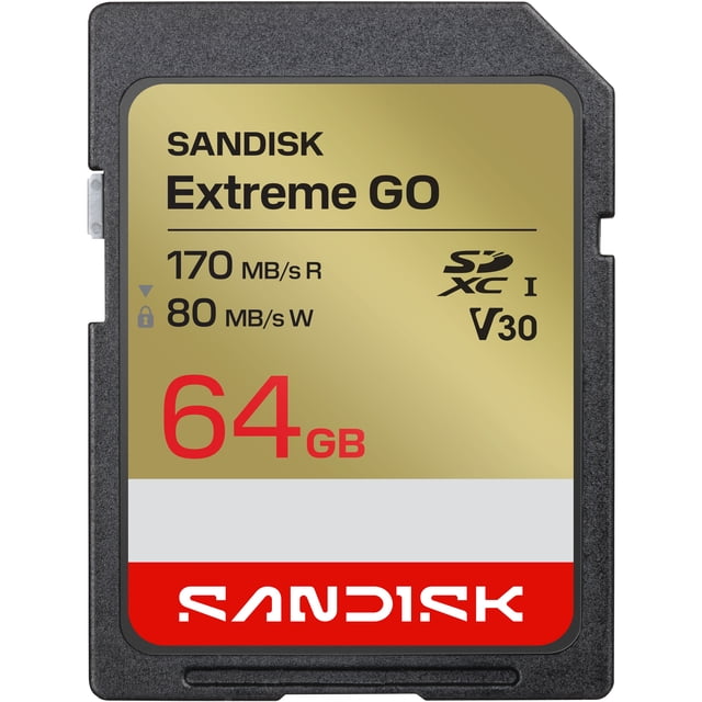 Carte SD UHS‑I SANDISK Extreme® GO 64Go
