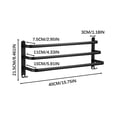 thumbnail image 2 of Boovnll Tool Kit, Black Space Aluminum Towel Rack, Towel Rod, Pole Bathroom Upper and Lower Pole, Towel Rack, Towel Rack, Tool Set, Home Essentials, Household Essentials, 2 of 2