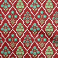 thumbnail image 1 of oneOone Silk Tabby Red Fabric Asian Floral Craft Projects Decor Fabric Printed By The Yard 42 Inch Wide, 1 of 4