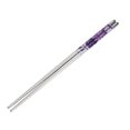thumbnail image 3 of Agiferg 1Pair Length White Flower Pattern Stainless Steel Chopsticks Pair New, 3 of 3