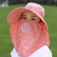 thumbnail image 1 of Women Summer Sun Hat Women Adjustable Anti Outdoor Riding Large Hat Sun Visor Protective Hat, 1 of 4