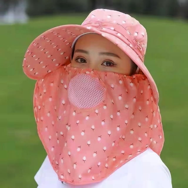 Women Summer Sun Hat Women Adjustable Anti Outdoor Riding Large Hat Sun Visor Protective Hat