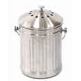 thumbnail image 4 of Mainstays Compost Pail, Stainless Steel with Odour Absorbing Replacement Filter, 4 of 5