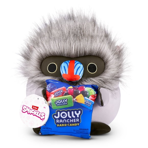Snackles Peluche série 3 8 pouces sous licence de ZURU (Mandrill w/Jolly rancher) de ZURU, Peluche avec licence accessoires Snack Brand