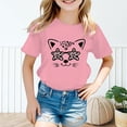 thumbnail image 2 of LUOGENLI T-Shirt pour Filles Enfant Filles Mignon Graphique Col Rond Manche Courte Tee Été Décontracté T-Shirt Chandails pour Filles Entraînement 7-8 Ans, 2 of 5