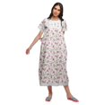 thumbnail image 4 of Moomaya Printed Cotton Sailor Collar Sleepwear For Ladies Button Down Nightdress, 4 of 5