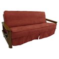 thumbnail image 1 of Housse de Futon Pleine en Microsuède Uni à Double Cordon de 8 à 9 Po - Rouge Vin, 1 of 1