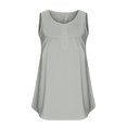 thumbnail image 5 of Dealovy Camisoles Grande Taille pour Femmes Décontractées Sans Manches à Encolure Dégagée avec Boutons Froncées de Couleur Unie Amples et Fluides, 5 of 5