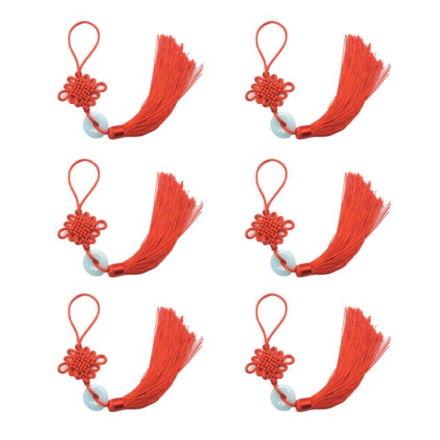 Peace Buckle Tassel Chinese Knot Pendant Gift for Car Decoration