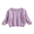 thumbnail image 1 of Toddler Baby Kid Girl Boy Sweaters Warm Long Sleeve Knitted Tops Pullover Candy Color Fall Spring Clothes, 1 of 7
