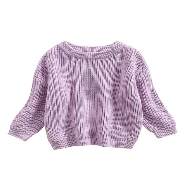 Toddler Baby Kid Girl Boy Sweaters Warm Long Sleeve Knitted Tops Pullover Candy Color Fall Spring Clothes