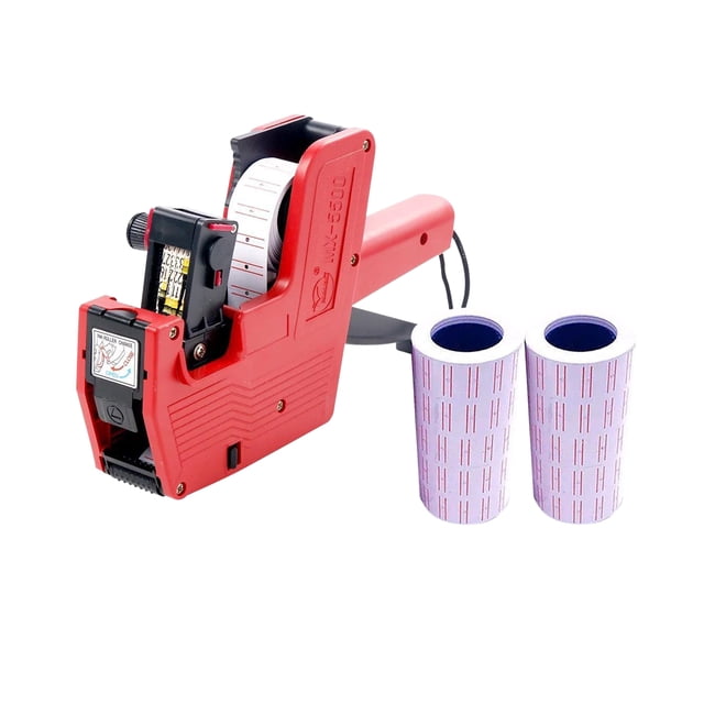 Amdohai Price Tag Machine, Handheld Price Labeller with 10pcs Price Label Rolls, Assorted Colors