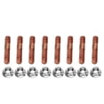 thumbnail image 1 of Exhaust Manifold Bolt Set, 8 Pcs M8 1.25 Threaded Turbo Studs Kit Metal Alloy High Pressure Resistant  for Car, 1 of 7