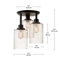 thumbnail image 4 of Annecy 3-Light Oil-Rubbed Bronze Semi-Flush Mount Ceiling Light, 4 of 7