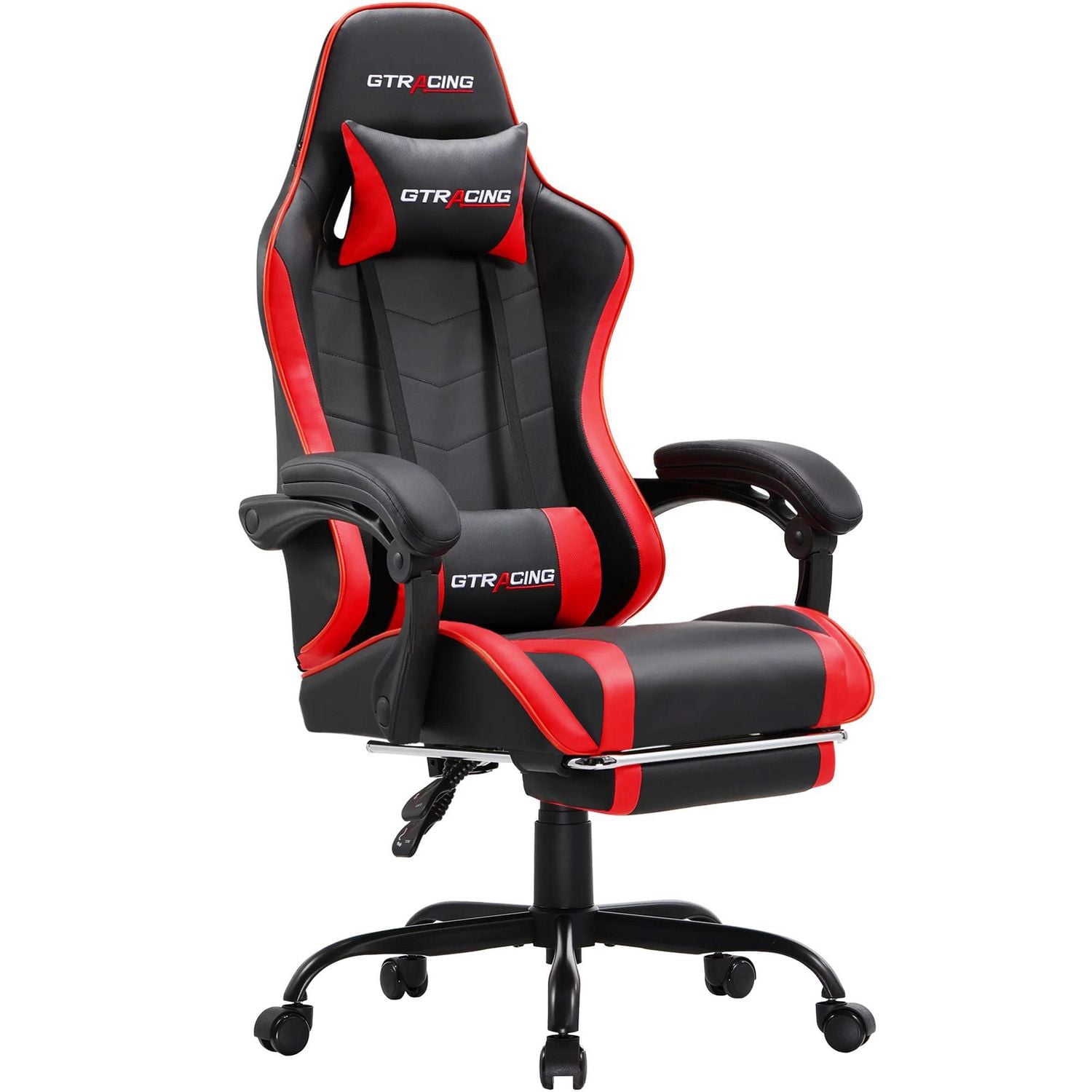 Chaise de jeu ergonomique GTRACING GTWD-200 avec coussins réglables et repose-pieds