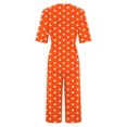 thumbnail image 4 of Wensltd Combinaison Pantalon pour Femmes d'Été à Imprimé Floral, Décontractée, à Manches Courtes, avec Poches Latérales, 4 of 5