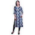 thumbnail image 1 of Bimba Kurti Imprimée à Manches 3/4 Tenue d'Été Kurta Tunique Droite pour Femmes, 1 of 6