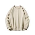 thumbnail image 1 of Hommes Décontracté Col Rond Manches Longues Pull Chandails en Molleton Blouse Couleur Unie, 1 of 8