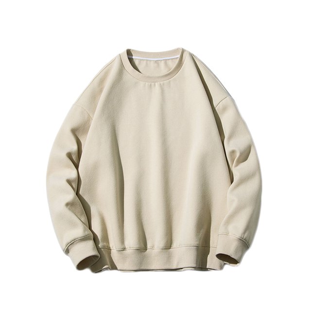 Hommes Décontracté Col Rond Manches Longues Pull Chandails en Molleton Blouse Couleur Unie