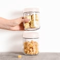 thumbnail image 1 of DcGZvy 2 Pack Clear Food Storage Containers with Lids, Glass Canisters for Kitchen Counter, Kitchen Must Haves Containers for Food(280ml), 1 of 9