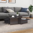 thumbnail image 1 of vidaXL Coffee Tables 2 pcs High Gloss Grey Engineered Wood, 1 of 5