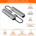thumbnail image 2 of HyperDrive 6-in-1 USB-C Hub with 4K HDMI Output, Silver, 2 of 7