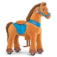 thumbnail image 1 of PonyCycle Ride-On Horse Toy for Kids, No Battery Riding Toy with Hand Brake, Indoor Outdoor Use, Ages 4-7, Brown, E437, 1 of 8